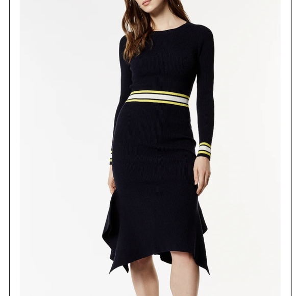 Karen Miller Frill Hem Long Sleeved Dress - Picture 2 of 6